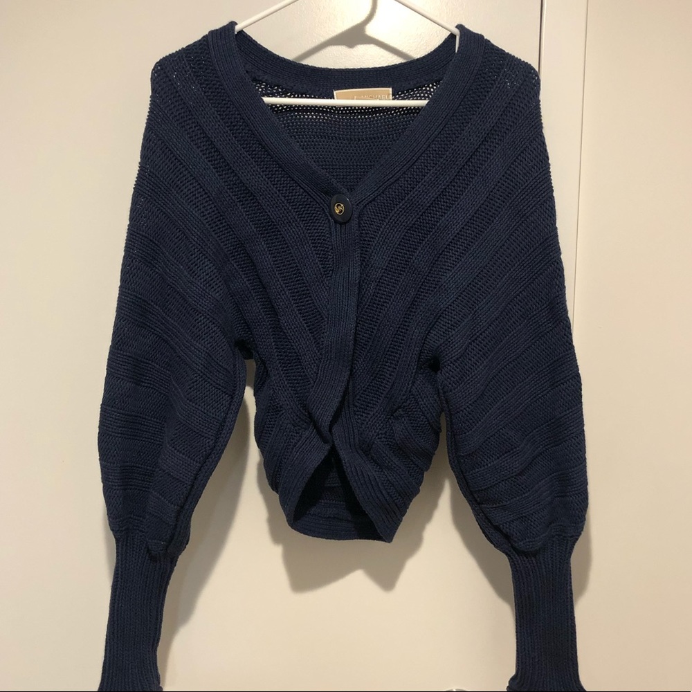 Navy blue Micheal Kors cropped sweater,cardigan